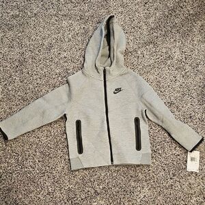Nike Tech Little Kids Gray Hoodie